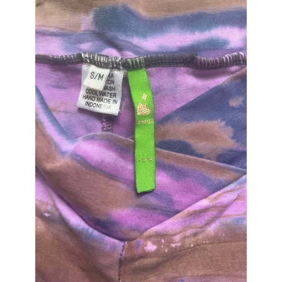 Purple tye dye leggings flare stretch - Picture 3 of 9